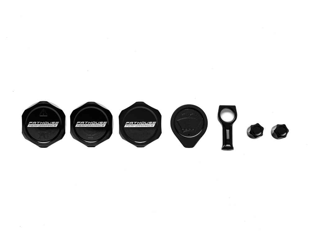 Fathouse Performance Shelby GT350 Billet Cap Kit Black