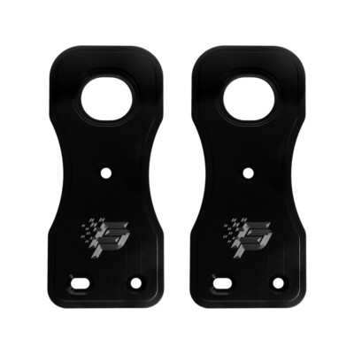 S550 Mustang Billet Radiator Brackets - Ghosted Logo