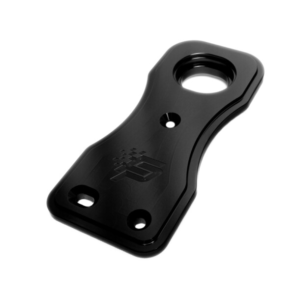 S550 Mustang Billet Radiator Brackets - Ghosted Logo - Fathouse Performance