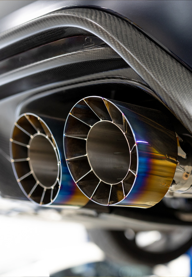 Exhaust tips up close