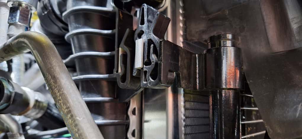 Installed GT500 Heat Exchanger Clip